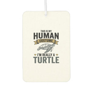 Funny Turtle Costume Vintage Engraving Design_1 Car Air Freshener