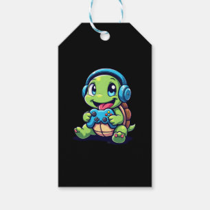 Funny Turtle Gamer Gaming Turtles Video Game (1) Gift Tags