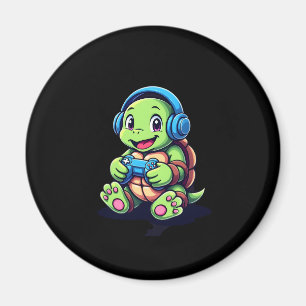 Funny Turtle Gamer Gaming Turtles Video Game (3) Magnet