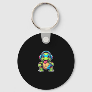Funny Turtle Gamer Gaming Turtles Video Game (4) Key Ring