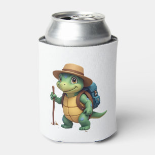 Funny Turtle Hiking Graphic Camping Lover Adventur Can Cooler