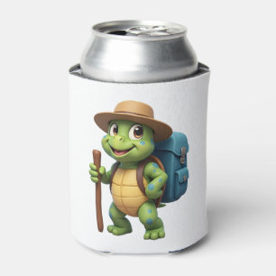 Funny Turtle Hiking Graphic Camping Lover Adventur Can Cooler