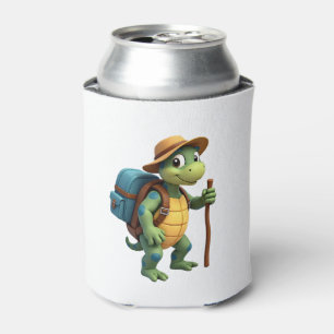 Funny Turtle Hiking Graphic Camping Lover Adventur Can Cooler