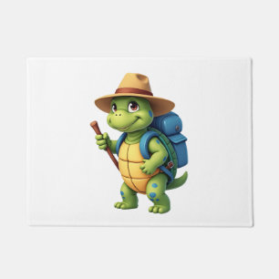 Funny Turtle Hiking Graphic Camping Lover Adventur Doormat
