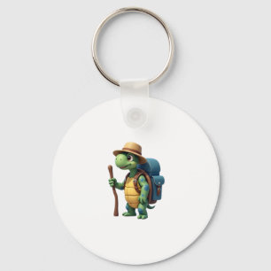 Funny Turtle Hiking Graphic Camping Lover Adventur Key Ring