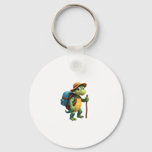 Funny Turtle Hiking Graphic Camping Lover Adventur Key Ring