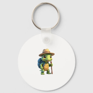 Funny Turtle Hiking Graphic Camping Lover Adventur Key Ring