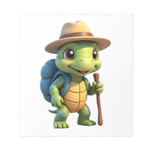 Funny Turtle Hiking Graphic Camping Lover Adventur Notepad