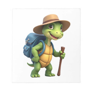Funny Turtle Hiking Graphic Camping Lover Adventur Notepad