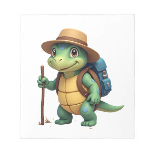 Funny Turtle Hiking Graphic Camping Lover Adventur Notepad