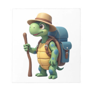 Funny Turtle Hiking Graphic Camping Lover Adventur Notepad