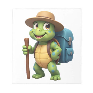 Funny Turtle Hiking Graphic Camping Lover Adventur Notepad