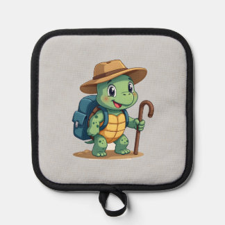 Funny Turtle Hiking Graphic Camping Lover Adventur Pot Holder