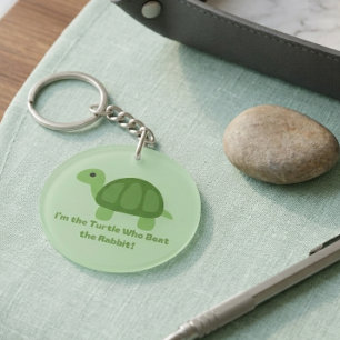 Funny Turtle I’m the Turtle Who Beat the Rabbit Key Ring