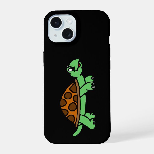 Funny Turtle iPhone 15 Case (Back)