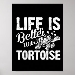 Funny Turtle Lovers Gift Men Women Cute Sea Animal Poster
