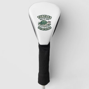 Funny Turtle Make Me Happy Vintage  Golf Head Cover
