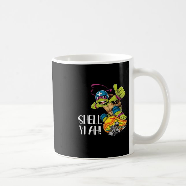Funny Turtle On Skateboard With Shell Yeah Skatebo Coffee Mug (Right)