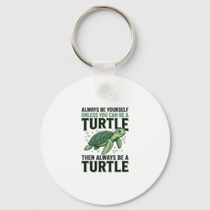 Funny Turtle Quote Vintage Engraving Design_1 Key Ring