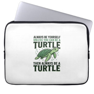 Funny Turtle Quote Vintage Engraving Design_1 Laptop Sleeve