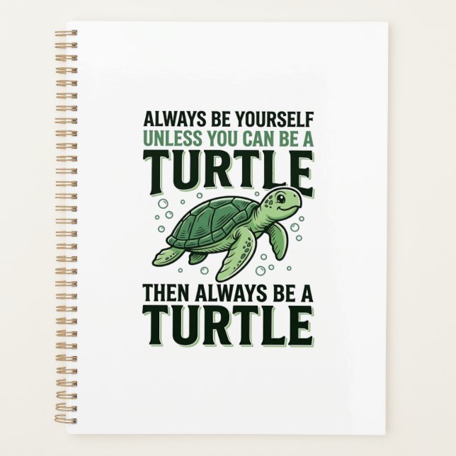 Funny Turtle Quote Vintage Engraving Design_1 Planner (Front)