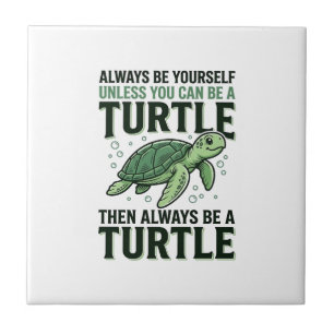 Funny Turtle Quote Vintage Engraving Design_1 Tile
