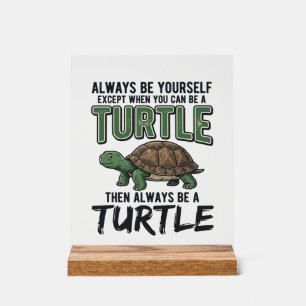 Funny Turtle Quote Vintage Vector Design_1 Acrylic Sign