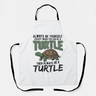 Funny Turtle Quote Vintage Vector Design_1 Apron