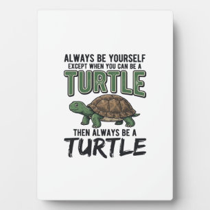 Funny Turtle Quote Vintage Vector Design_1 Plaque