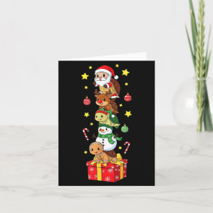 Funny Turtle Santa Elf Snowman Christmas Boys Girl Card
