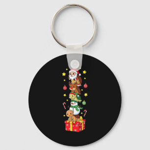 Funny Turtle Santa Elf Snowman Christmas Boys Girl Key Ring