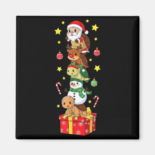Funny Turtle Santa Elf Snowman Christmas Boys Girl Magnet