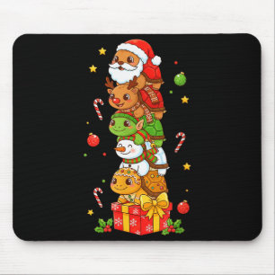 Funny Turtle Santa Elf Snowman Christmas Womens Me Mouse Pad