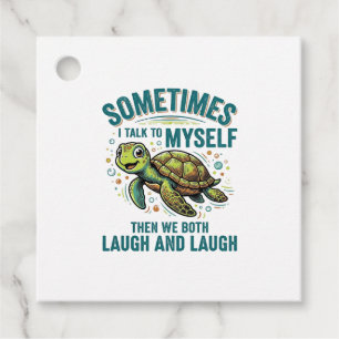 Funny Turtle Talking To Myself Vintage Shirt Desig Favour Tags