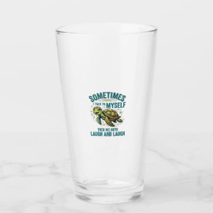 Funny Turtle Talking To Myself Vintage Shirt Desig Glass