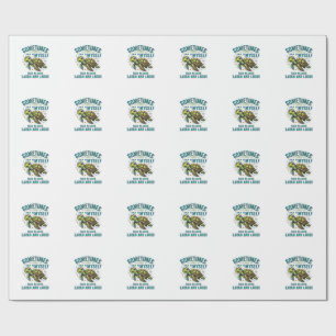 Funny Turtle Talking To Myself Vintage Shirt Desig Wrapping Paper