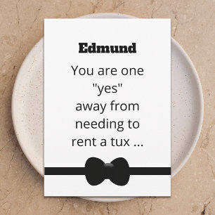 Funny Tux Will You Be My Best Man Digital Card