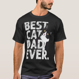 Funny Tuxedo Cat Daddy Father Gift Best Cat Dad Ev T-Shirt