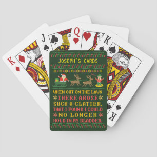 Funny Twas the Night Before Christmas Personalised Playing Cards