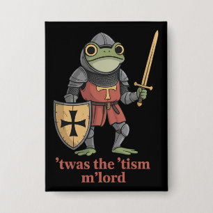 Funny T'was The 'Tism M'Lord Mediaeval Knight Frog