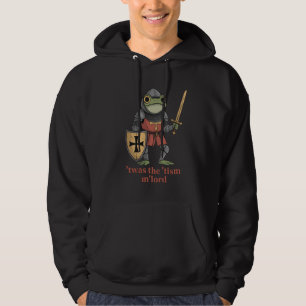 Funny T'was The 'Tism M'Lord Mediaeval Knight Frog Hoodie