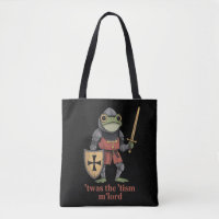 Funny T'was The 'Tism M'Lord Mediaeval Knight Frog