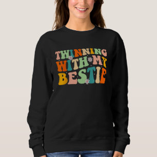 Funny Twin Matching Twins Day Friend Twinning With Sweatshirt