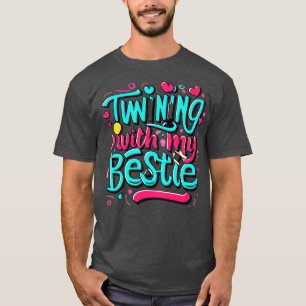 Funny Twin Matching Twins Day Friend Twinning With T-Shirt