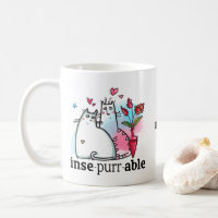 Funny Two Cats Romantic Pun Insepurrable Name