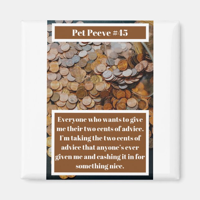 Funny Two Cents Magnet (Front)