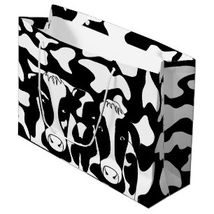 Funny Two Cow Couple Print LGB Large Gift Bag