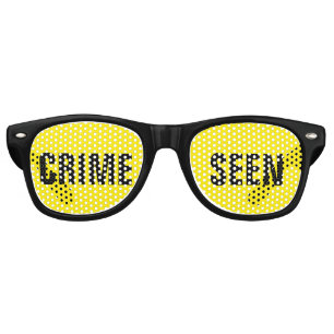 Funny Typo Crime Scene Retro Sunglasses