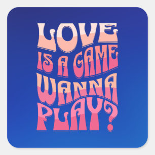 Funny Typograph Valentine Square Sticker