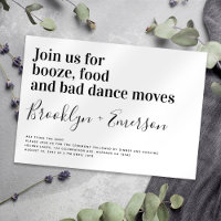 Funny Typography Black White Wedding